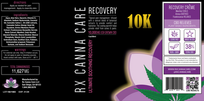 RxCannaCare™ Recovery Lotion 5000mg-8000mg-10,000mg