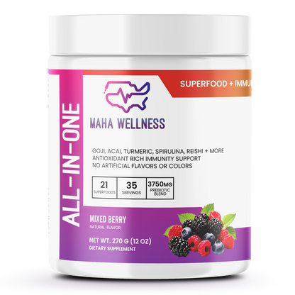 All - In/One Greens & Red SuperFood + Immune 270g Mixed Berry w/Natural Flavo