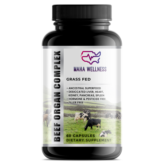 Grass Fed Beef Organ Complex – Ancestral Superfood – Desiccated Liver, Heart, Kidney, Pancreas, Spleen
