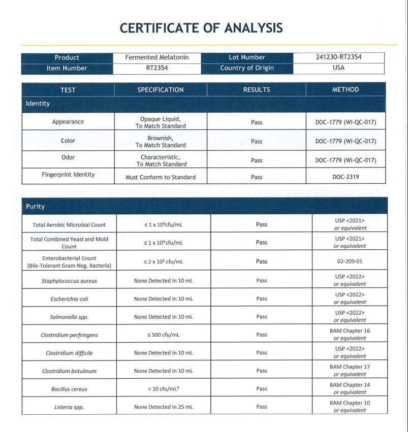 Fermented Melatonin 2 fl oz