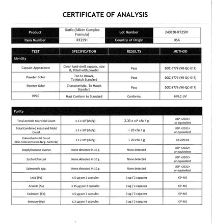 Allicin Complex Formula